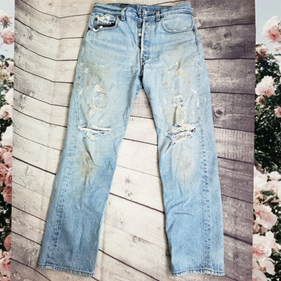 Levi's Denim - 501 LEVIS STRAUSS BUTTON FLY JEANS 32x30